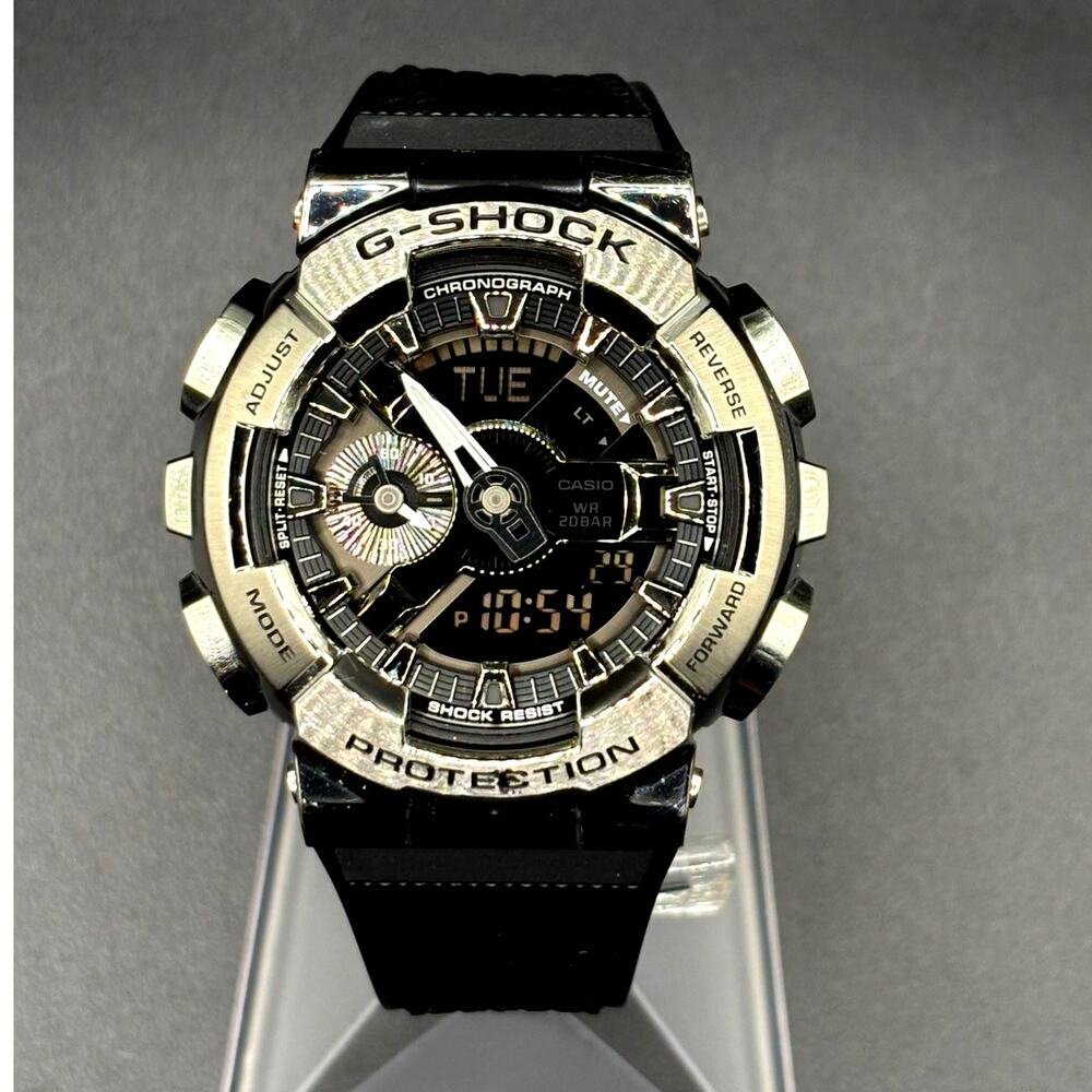 Casio G-Shock G-Steel GM110-1A Polished Metal Bezel Men’s Watch